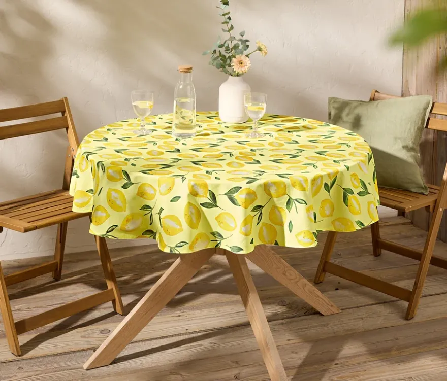 Abwischbare Tischdecke, rund