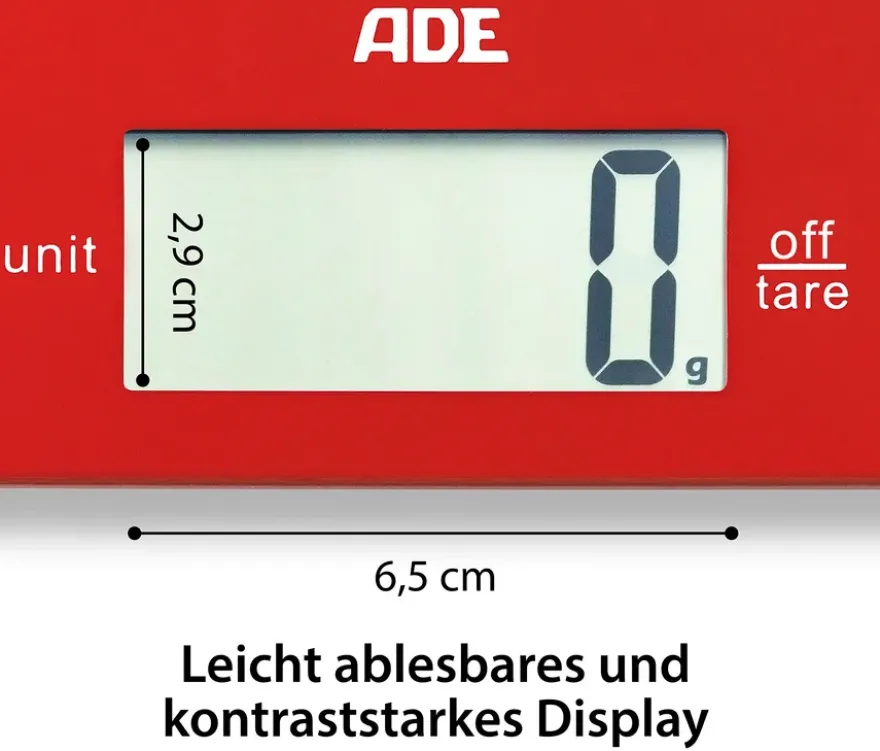 ADE Digitale Küchenwaage »Leonie«, rot