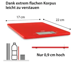 ADE Digitale Küchenwaage »Leonie«, rot
