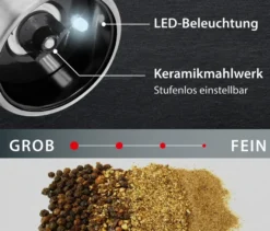 ADE Elektrische Salz-und-Pfeffermühle mit Beleuchtung, mint