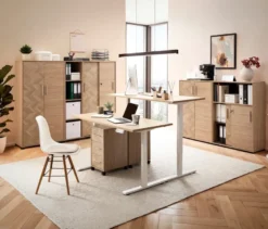 Aktenschrank »Arezzo«, 2 Schiebetüren, Eichen-Dekor/Fischgräten-Dekor
