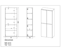 Aktenschrank »Lissabon«, groß