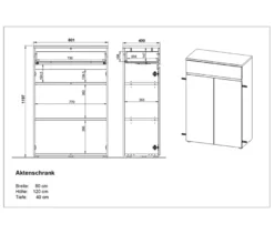 Aktenschrank »Lissabon«, klein