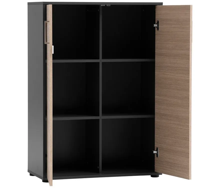 Aktenschrank »Metz«, 2-türig, anthrazit/canello