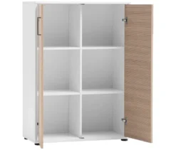 Aktenschrank »Metz«, 2-türig, matt weiß/canello