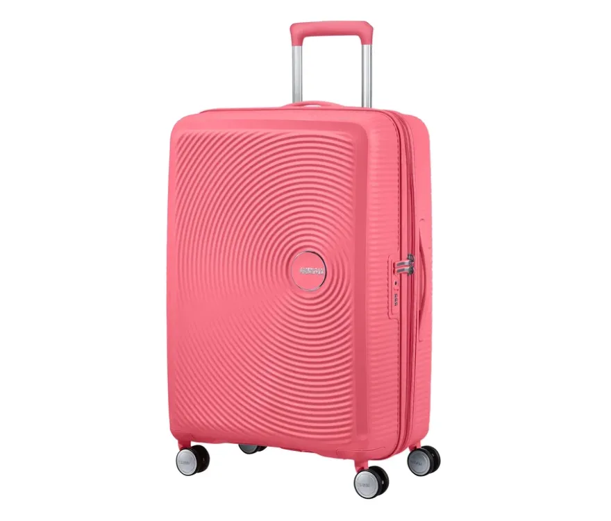 American Tourister Hartschalen-Koffer »Soundbox« Spinner, mittel, sun kissed coral