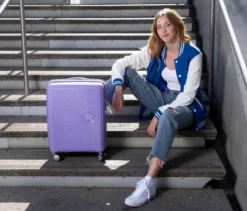 American Tourister Hartschalen-Koffer »Soundbox« Spinner, klein, lavender