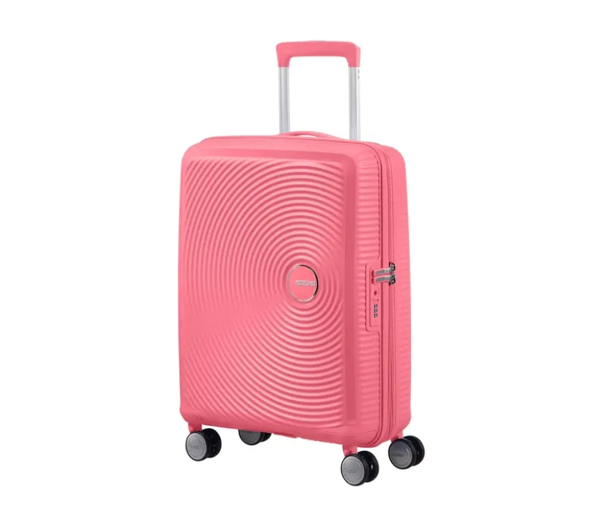 American Tourister Hartschalen-Koffer »Soundbox« Spinner, klein, sun kissed coral