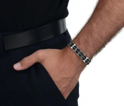 Amor Edelstahl Herren-Armschmuck »Kautschuk«