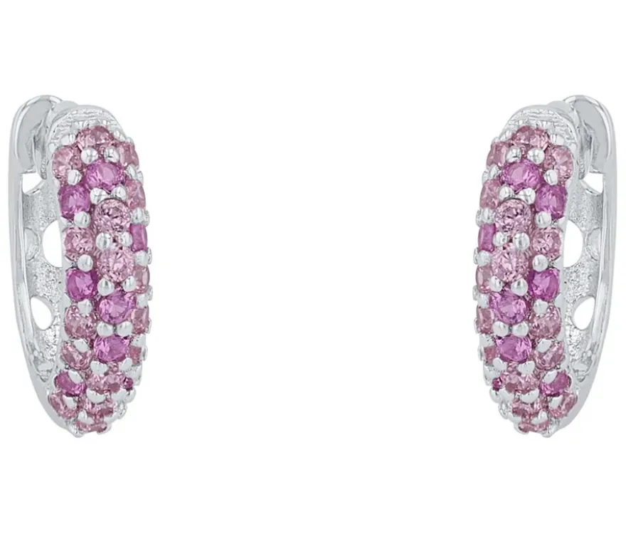 Amor 925 Silber Kinder-Ohrschmuck »Zirkonia rosa«
