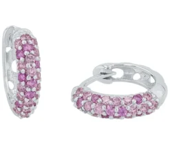 Amor 925 Silber Kinder-Ohrschmuck »Zirkonia rosa«