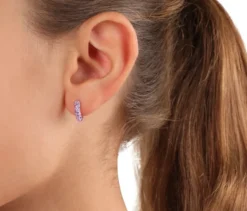 Amor 925 Silber Kinder-Ohrschmuck »Zirkonia rosa«