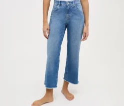 Angels Jeans »Linn« Culotte Fransen, light blue