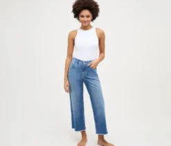 Angels Jeans »Linn« Culotte Fransen, light blue