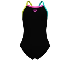 arena Feel Kinder-Badeanzug Light Drop Back Solid, schwarz