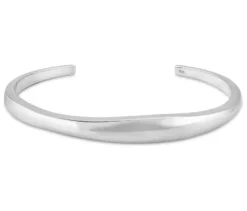 Armreif, 925er Sterlingsilber, organisch, rhodiniert