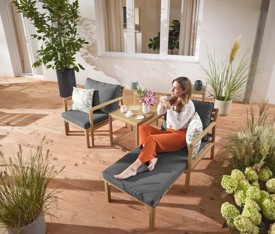 Ausziehbarer Gartensessel