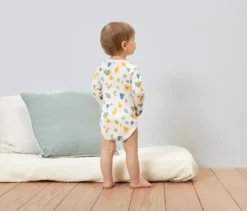 5 Baby-Bodys mit Mitwachsfunktion, Waldtiere