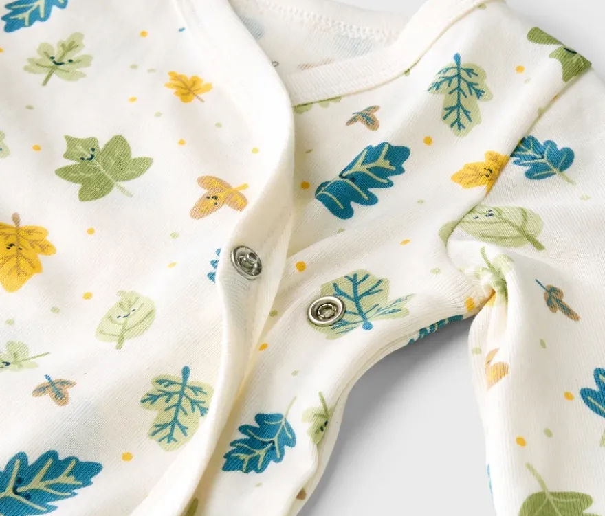 5 Baby-Bodys mit Mitwachsfunktion, Waldtiere