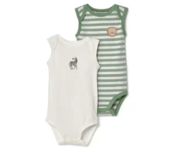 2 Baby-Bodys mit Mitwachsfunktion