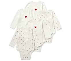 5 Baby-Bodys mit Mitwachsfunktion