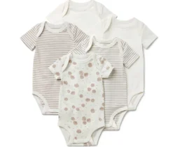 5 Baby-Bodys mit Mitwachsfunktion