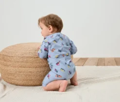 Baby-Einteiler mit UV-Schutzfaktor 50+, Bagger