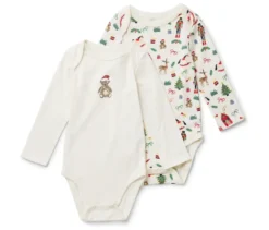 2 Baby-Langarmbodys
