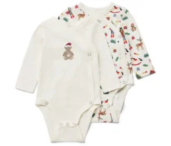 2 Baby-Langarmbodys