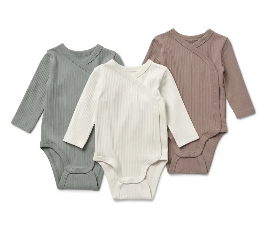 3 Baby-Ripp-Langarmbodys
