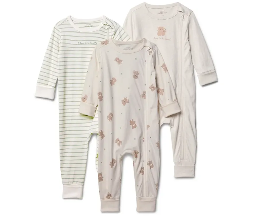 3 Baby-Schlafanzüge, Bärchen