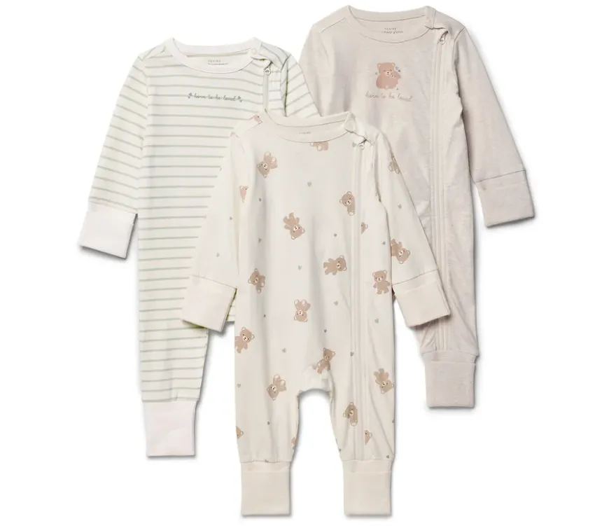 3 Baby-Schlafanzüge, Bärchen