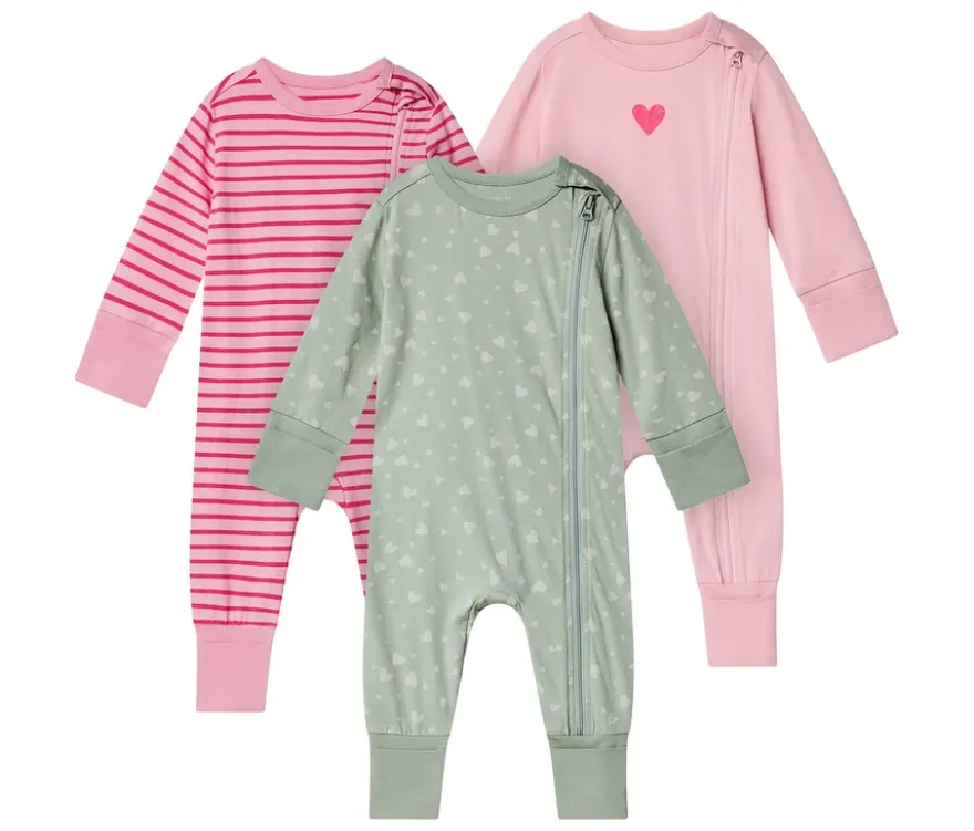 3 Baby-Schlafanzüge, Herzen