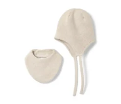 Baby-Strickmütze-und-Strickschal