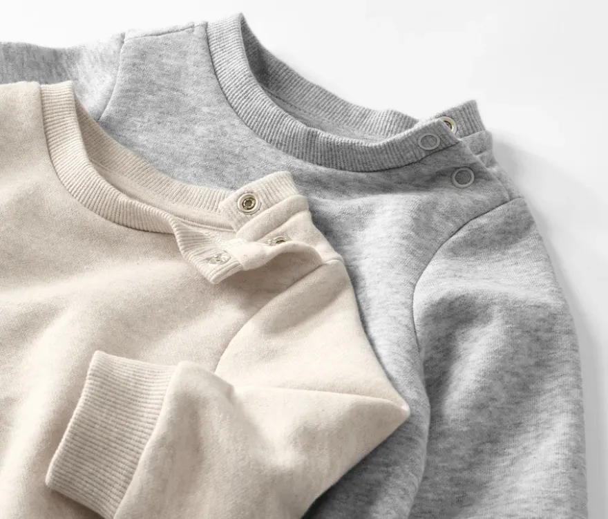 2 Baby-Sweatshirts mit angerauter Innenseite