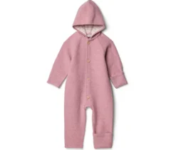 Baby-Walkoverall mit Merinowolle, rosa