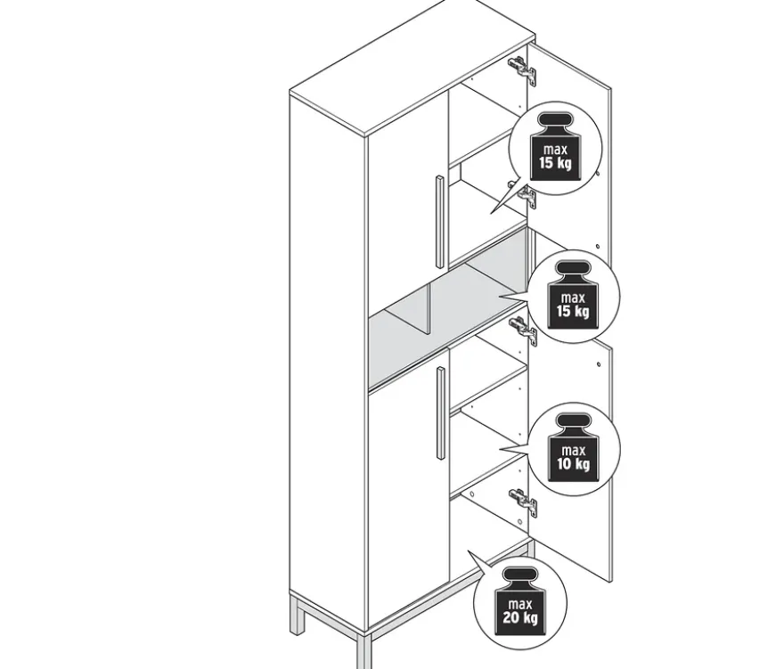 Bad-Hochschrank »Eklund«, anthrazit