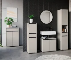 Badschrank »Lemont«, steingrau
