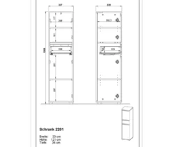 Badschrank »Lemont«, steingrau