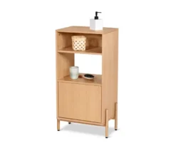 Badschrank mit Holzfurnier