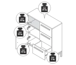 Bad-Sideboard »Eklund«, anthrazit