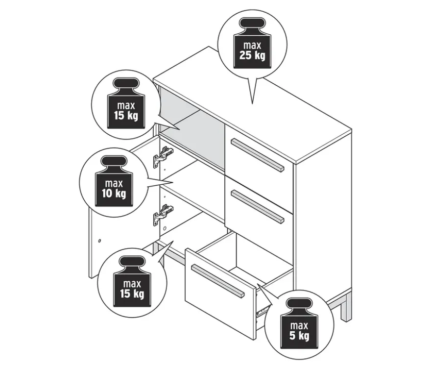 Bad-Sideboard »Eklund«, anthrazit