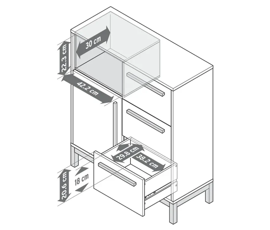 Bad-Sideboard »Eklund«, anthrazit