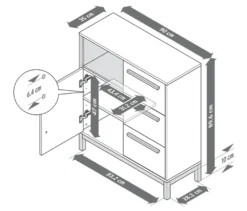 Bad-Sideboard »Eklund«, anthrazit