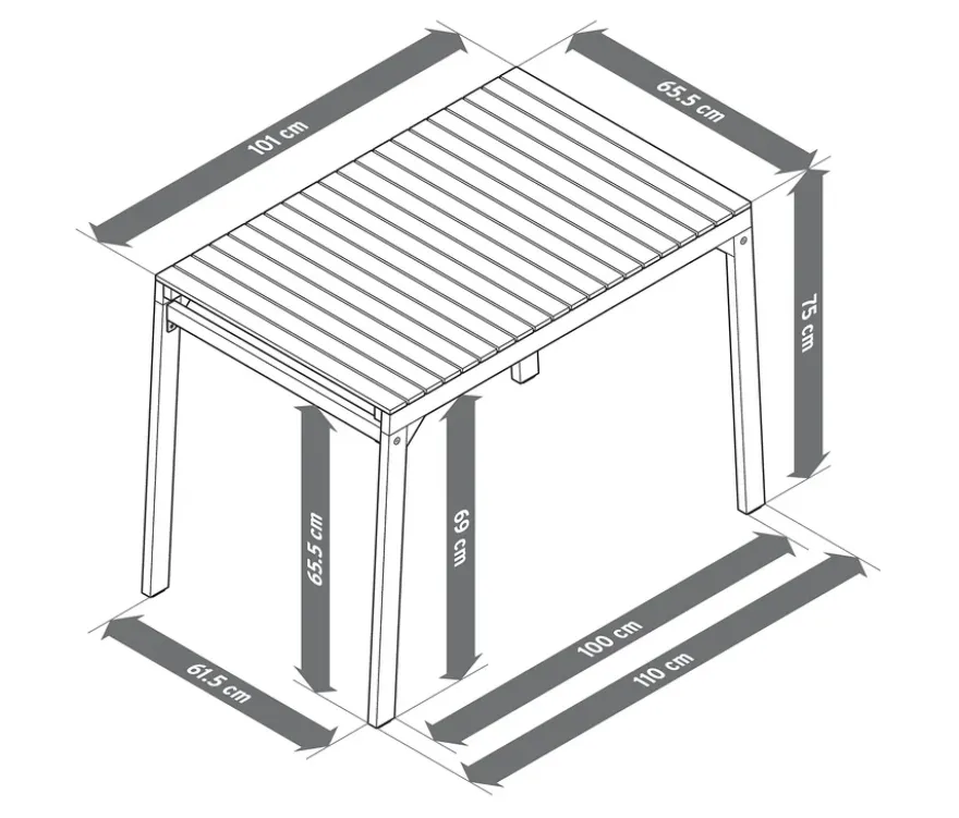 Balkon-Set mit Textilgeflecht
