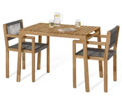 Balkon-Set mit Textilgeflecht