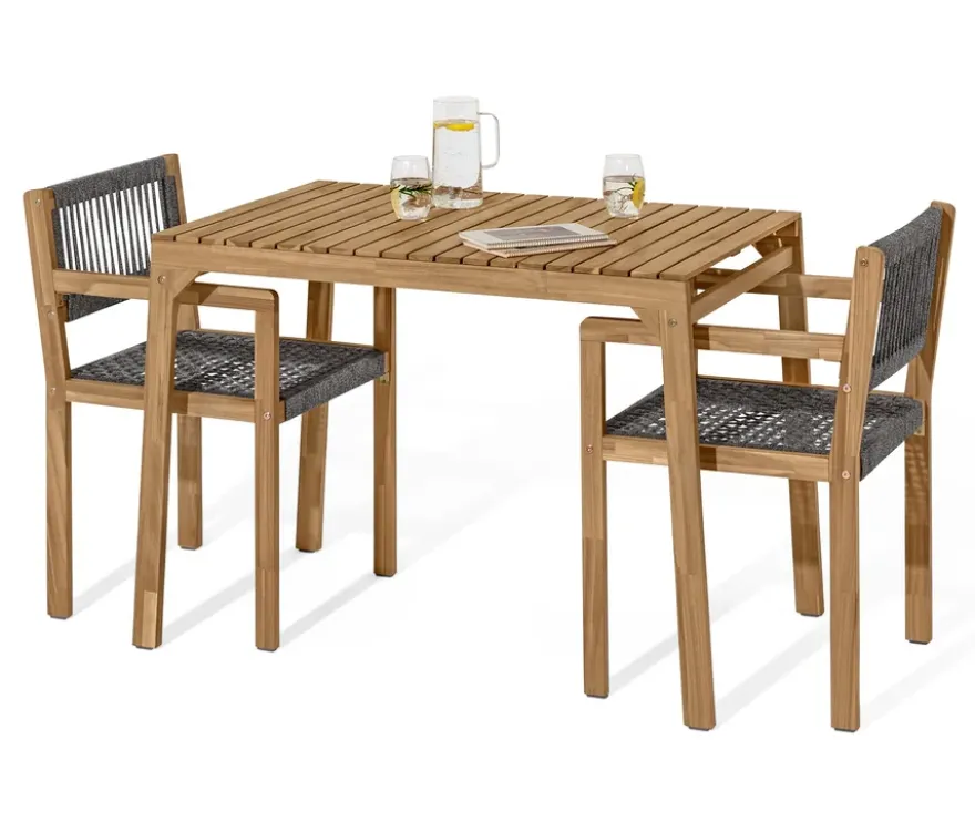 Balkon-Set mit Textilgeflecht