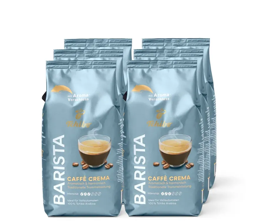 BARISTA Caffè Crema - 6 x 1 kg Ganze Bohne