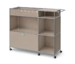 Barwagen Metall »CN3« mit Klappenfach, taupe