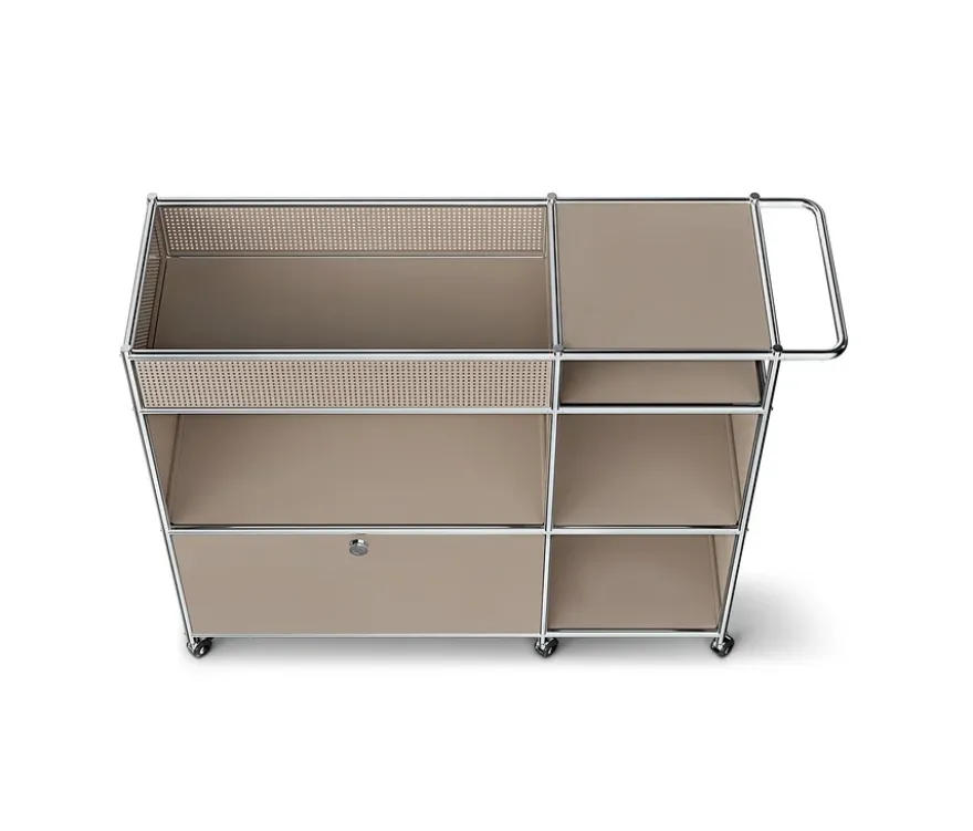 Barwagen Metall »CN3« mit Klappenfach, taupe